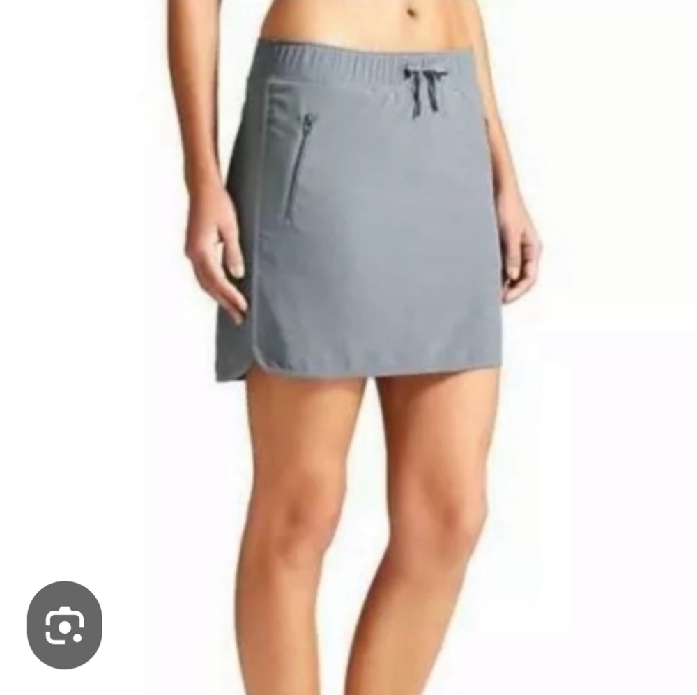 Athleta Gray Women's Metro Skort With Zipper Pockets